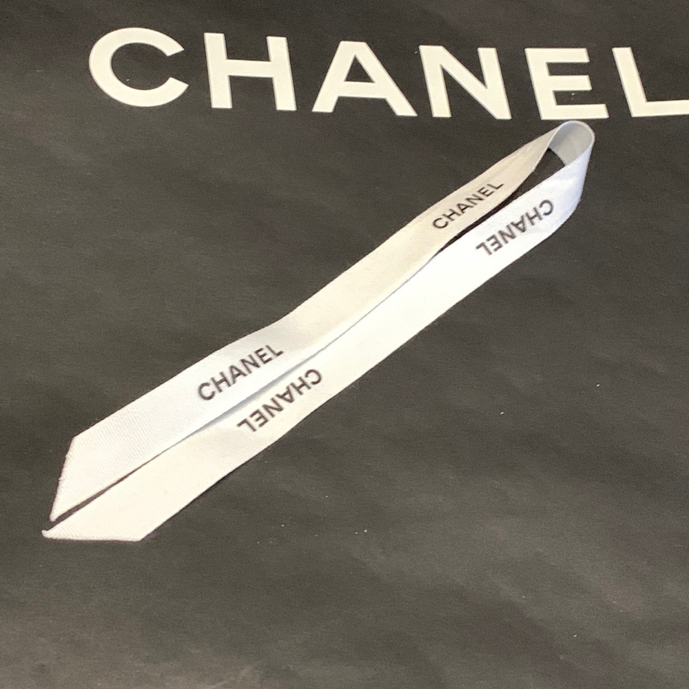 Chanel white ribbon